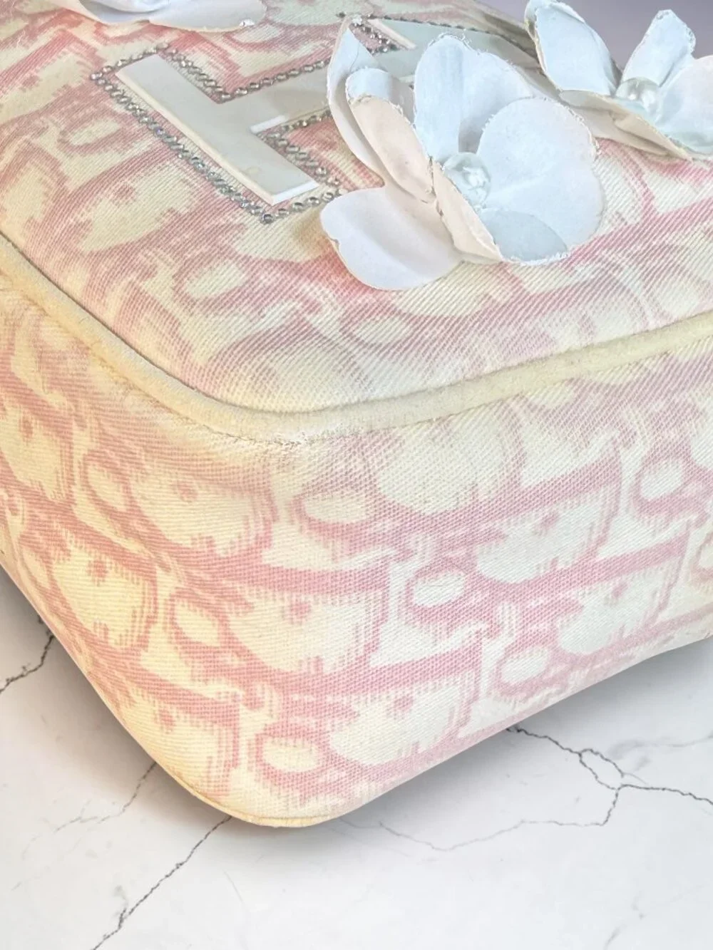 Christian Dior Vintage Y2K Girly No. 1 Trotter Monogram Flower Bag with COA